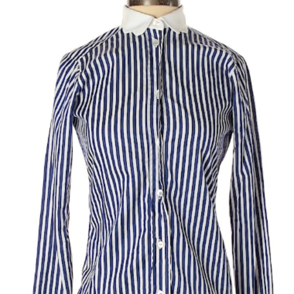 KJP Blue Stripped Button  Up. Size S.